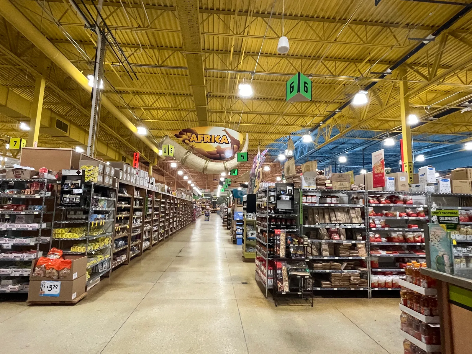 Grocery store interior.