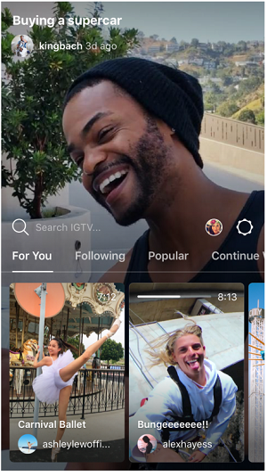 IGTV example