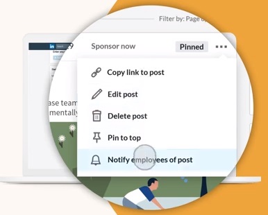 LinkedIn employee notifications
