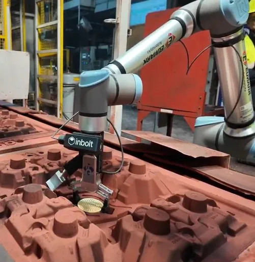 Inbolt robot guidance technology at work in a Stellantis factory.