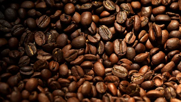 A pile of coffee beans.