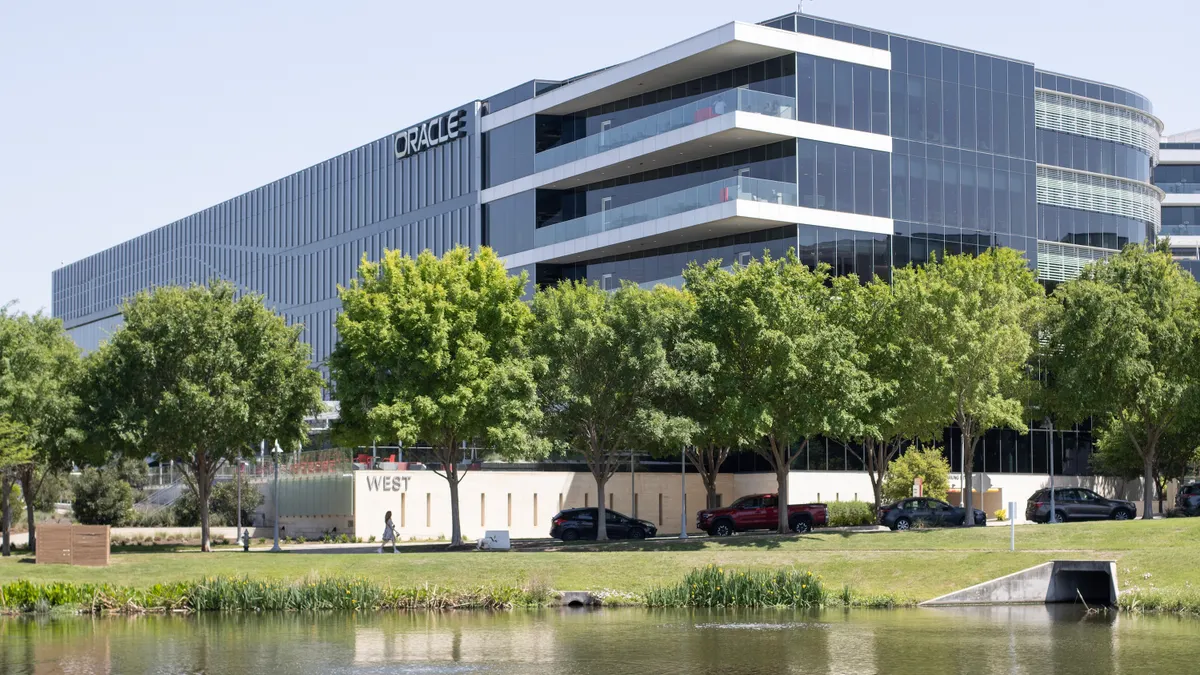 Exterior view of Oracle's world headquarters in Austin, Texas, April 11, 2025.