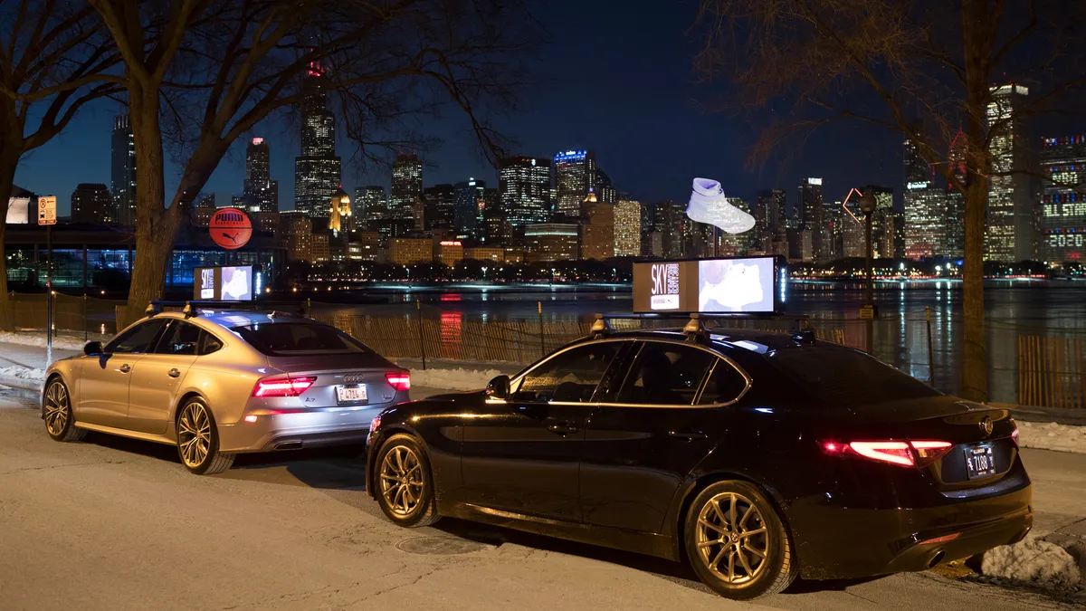 Puma brings targeted hologram ads to car roofs for NBA All-Star game