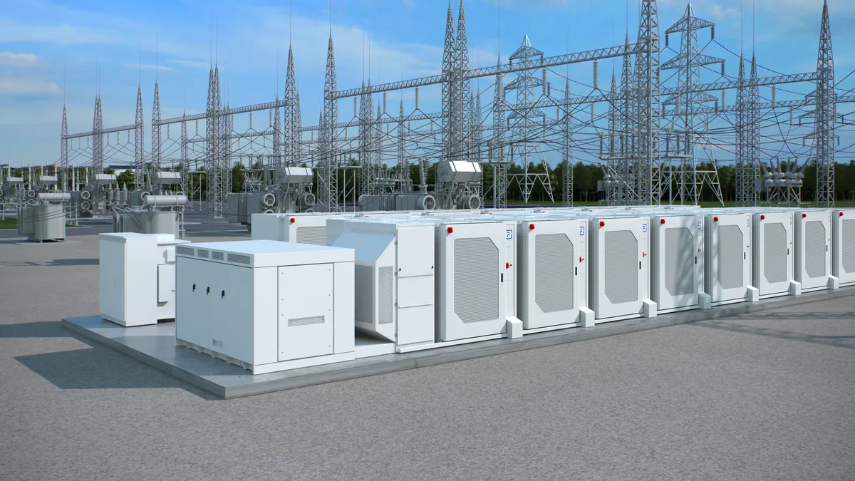 A Fluence Energy Gridstack battery storage system.