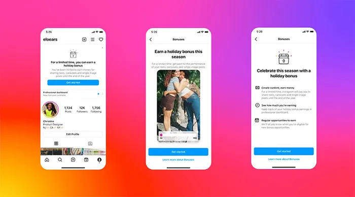 Instagram holiday bonus