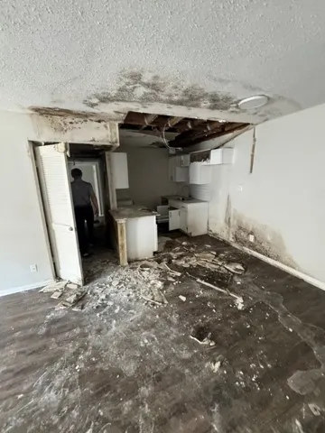 Damaged room in apartment