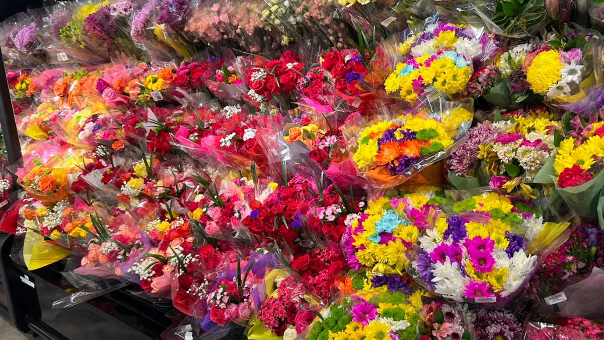 Flowers at a grocery store.