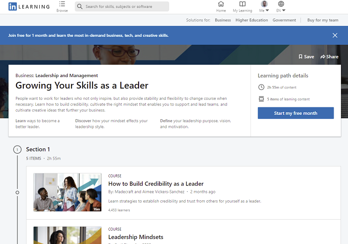 LinkedIn Learning Pathfinder