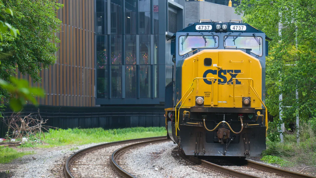 A CSX locomotive.