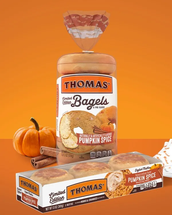 Thomas&#x27;s brings back pumpkin spice flavored english muffins and bagels