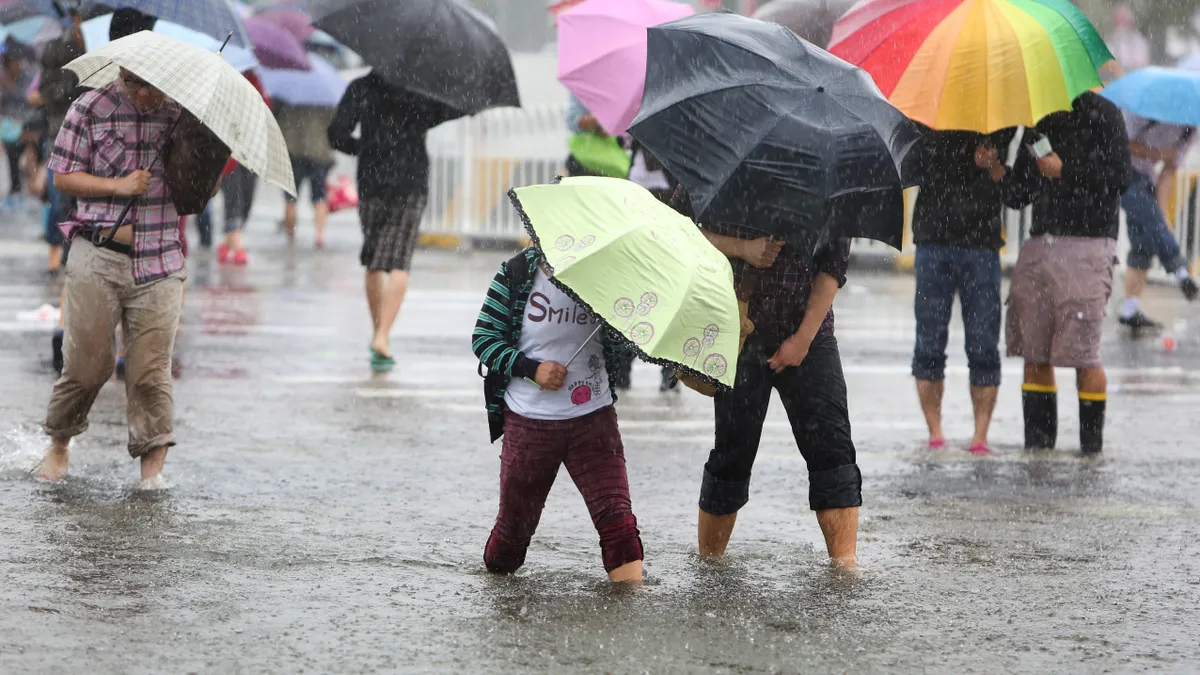 Typhoon makes landfall in Shanghai, China.