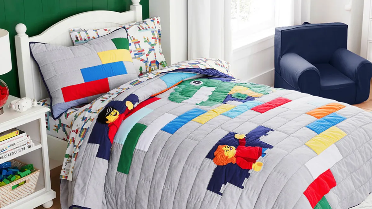 Pottery Barn Kids partners with Lego on a new home collection.