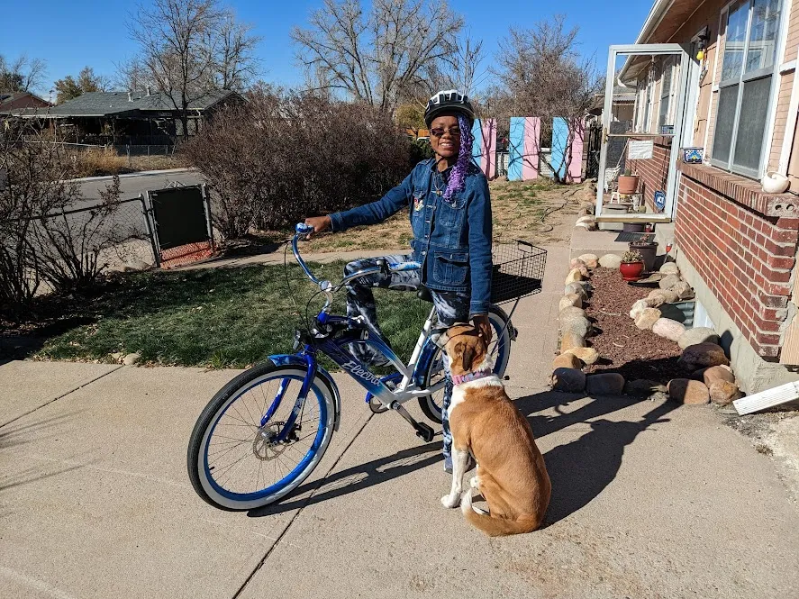 A participant in Denver's e-bike rebate program.