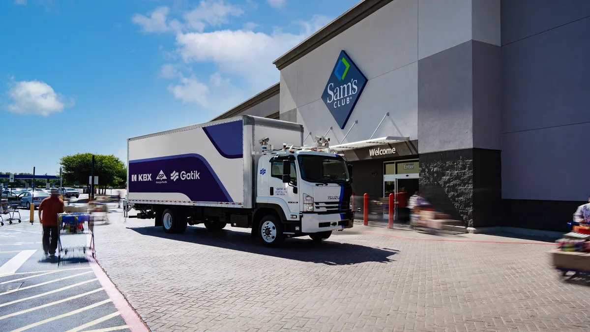 Gatik's autonomous box trucks will move Georgia-Pacific shipments to 34 Sam's Club locations in the Dallas Fort-Worth area as part of a multi-year commercial partnership.