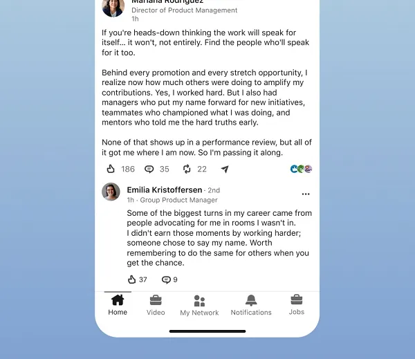 LinkedIn comment update