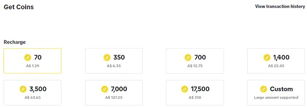 TikTok Coins