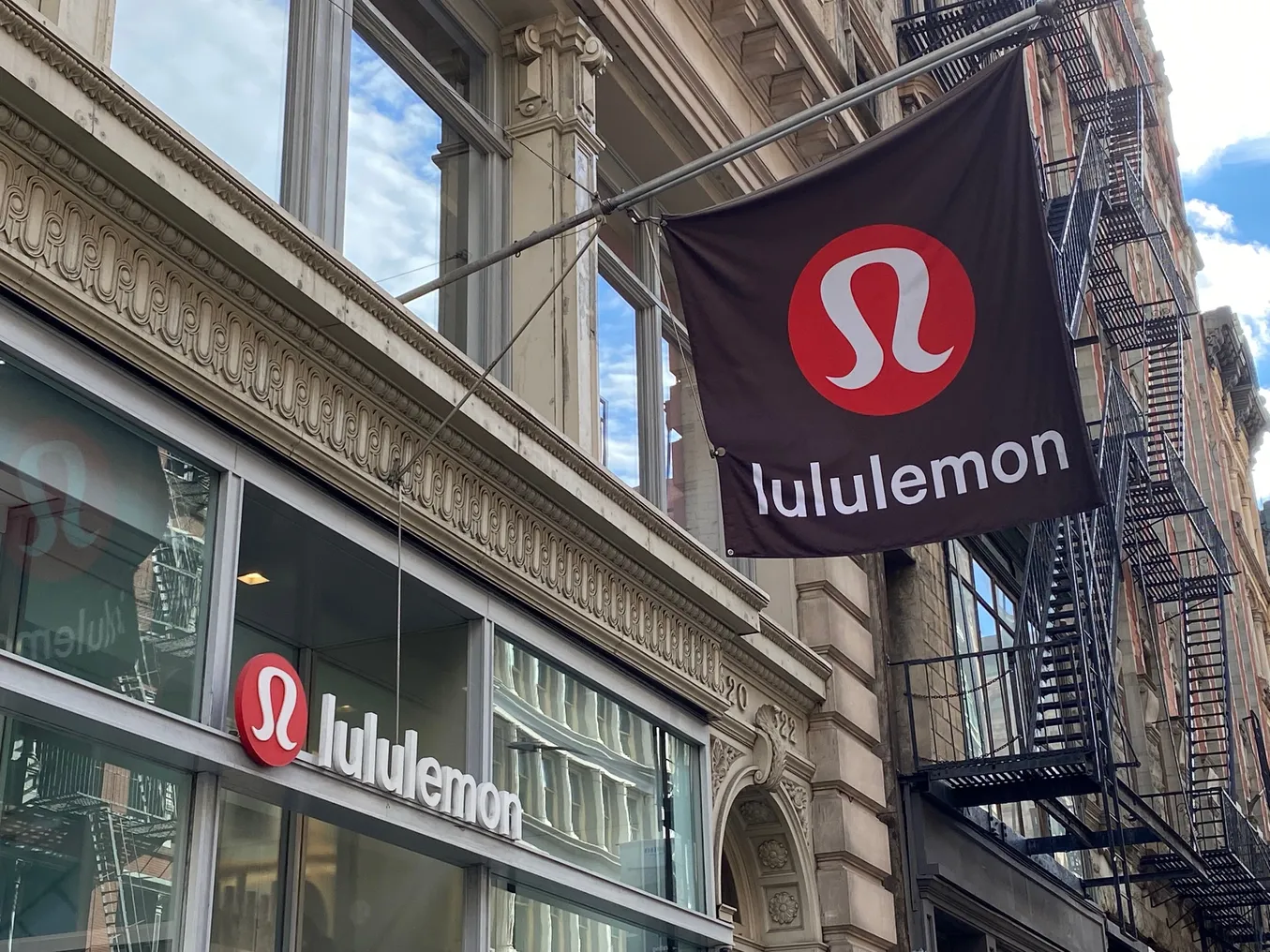 Lululemon storefront.