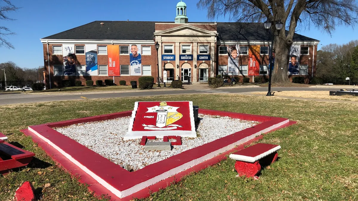 A campus shot of a historic building in North Carolina