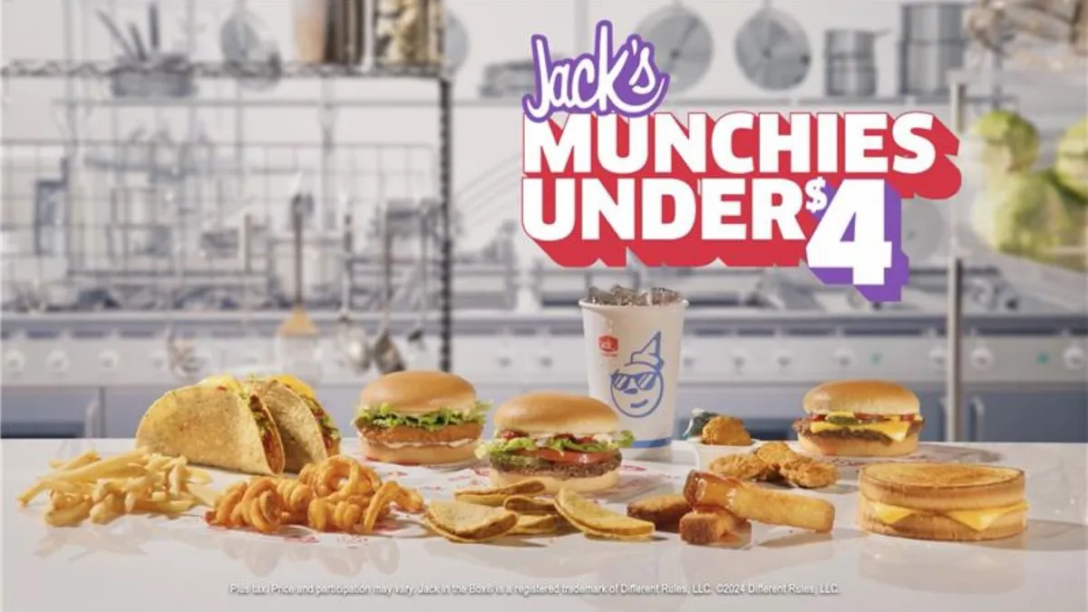 An image of several food items on a table from Jack in the Box's Munchies Under $4