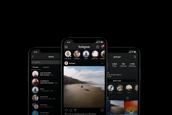Instagram dark mode