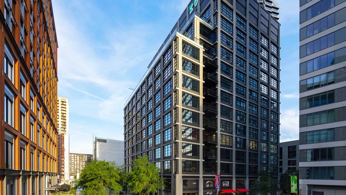 An office building in London's Canary Wharf.
