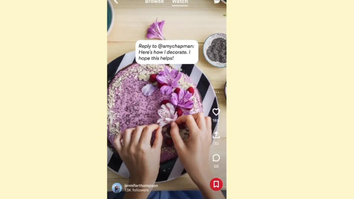 Pinterest reply with idea pin