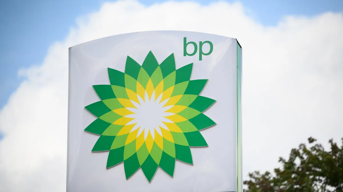 BP logo with sun symbol