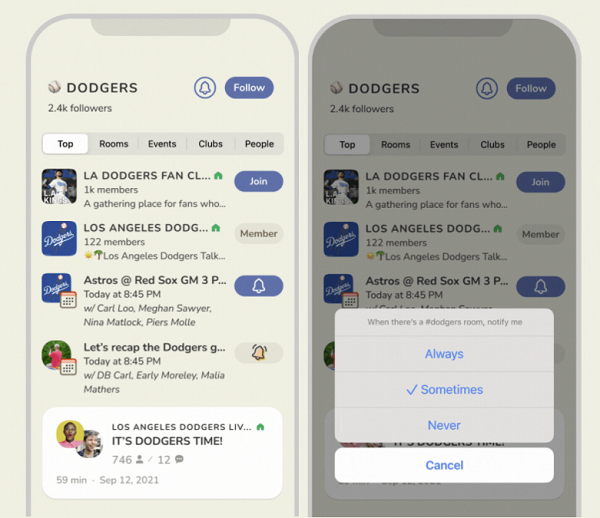 Clubhouse topics