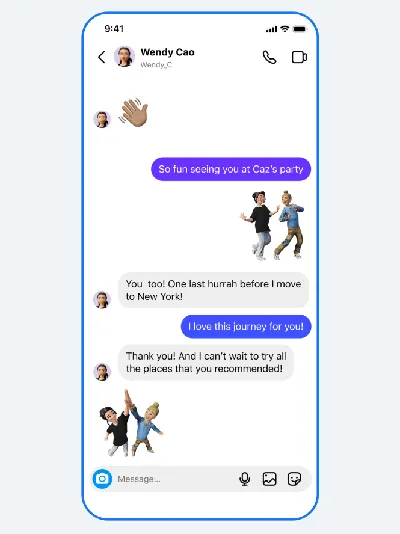 Meta avatar stickers