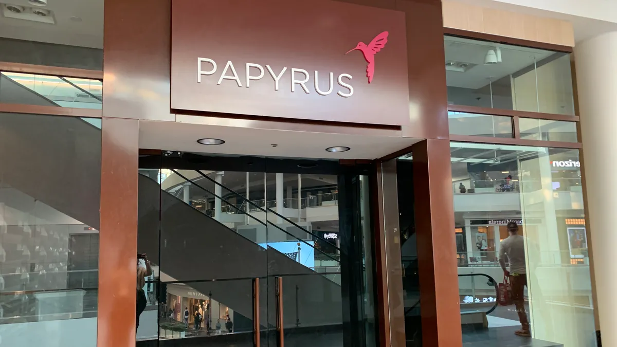 A Papyrus storefront in Fashion Centre at Pentagon City