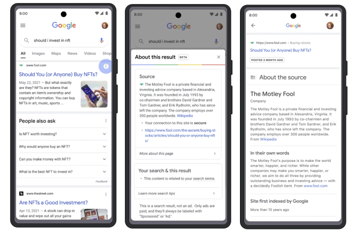 Google page history