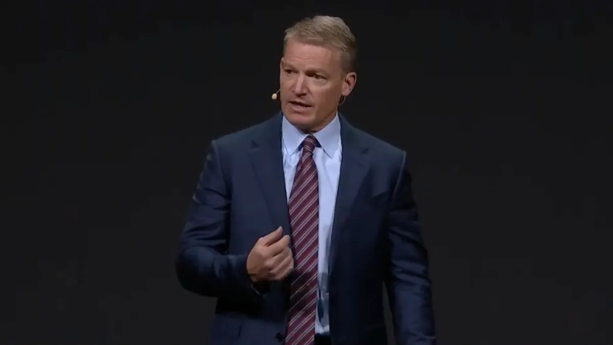 Kevin Mandia, strategic security advisor at Google Cloud, speaking at the Mandiant Worldwide Information Security Exchange conference on Sept. 18, 2024, in Denver.