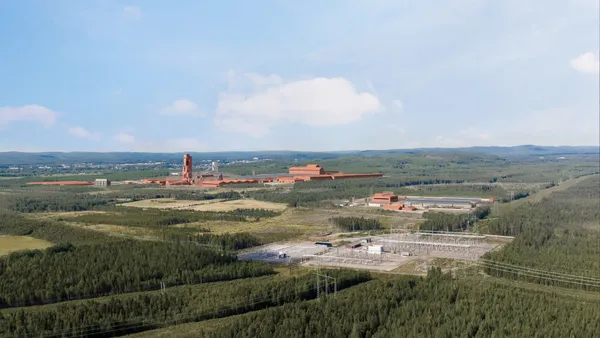 Aerial view of the H2 Green Steel project in Sweden