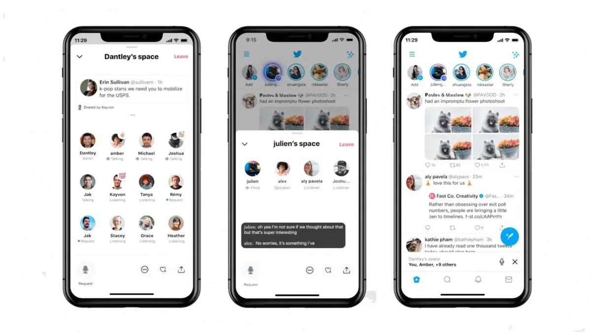 Twitter audio spaces