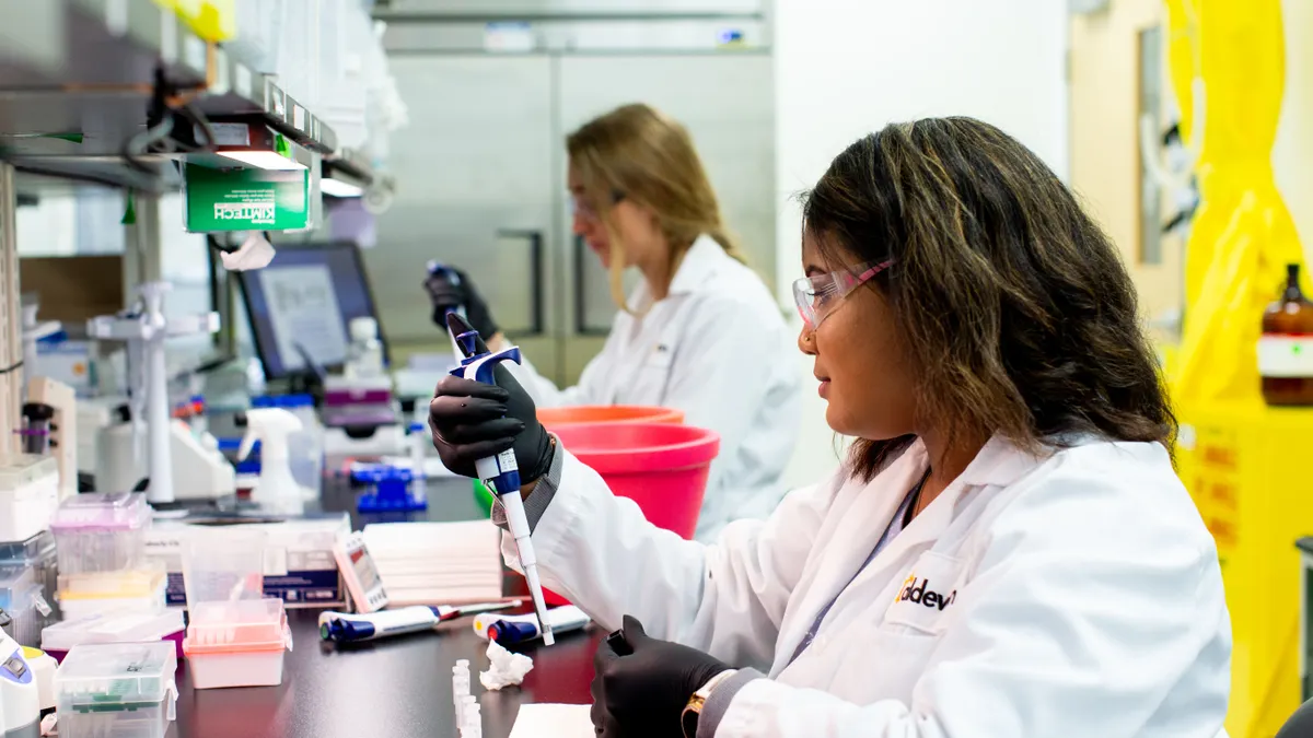 Women in testing lab