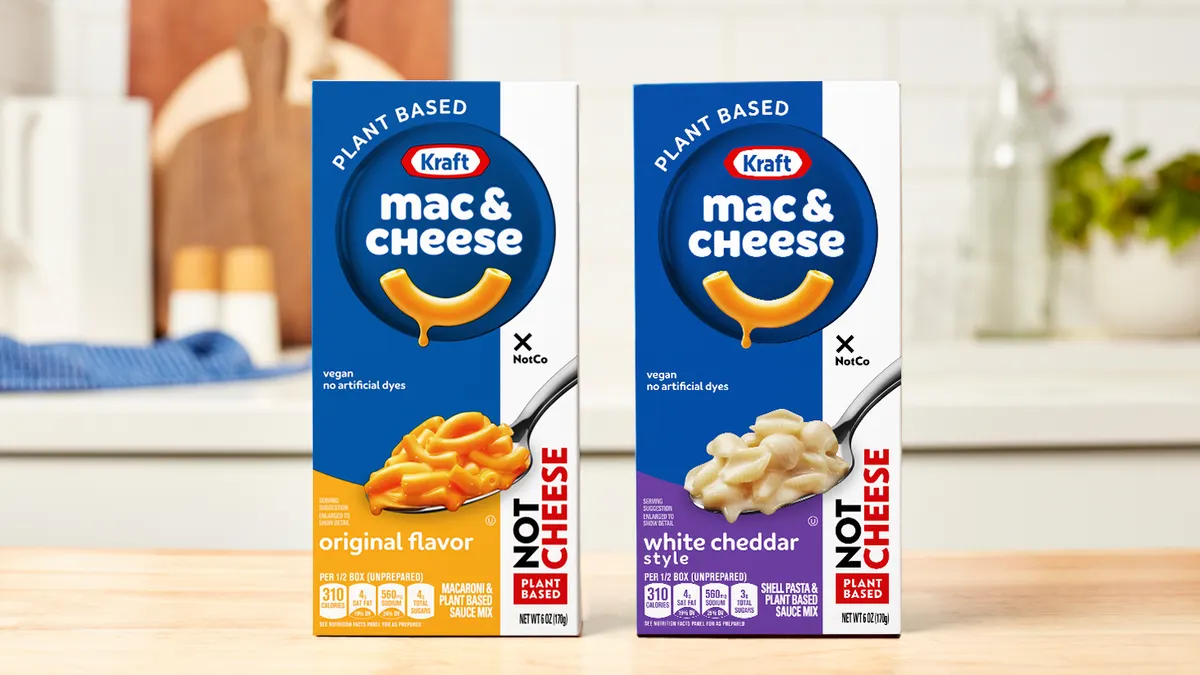 Kraft Heinz's plant-based macaroni and cheese.