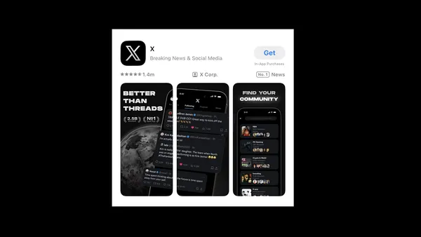 X app store listing