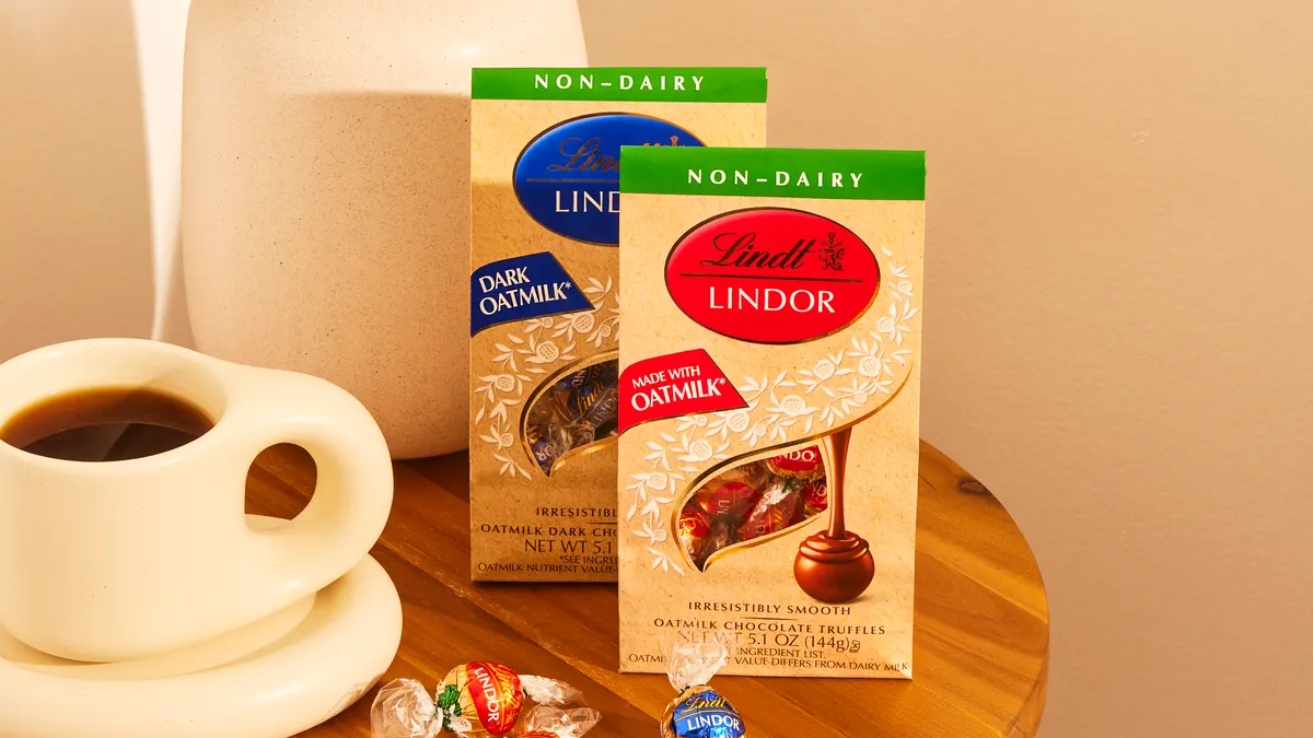 Lindt Lindor launched a plant-based version of its popular truffles using oatmilk.