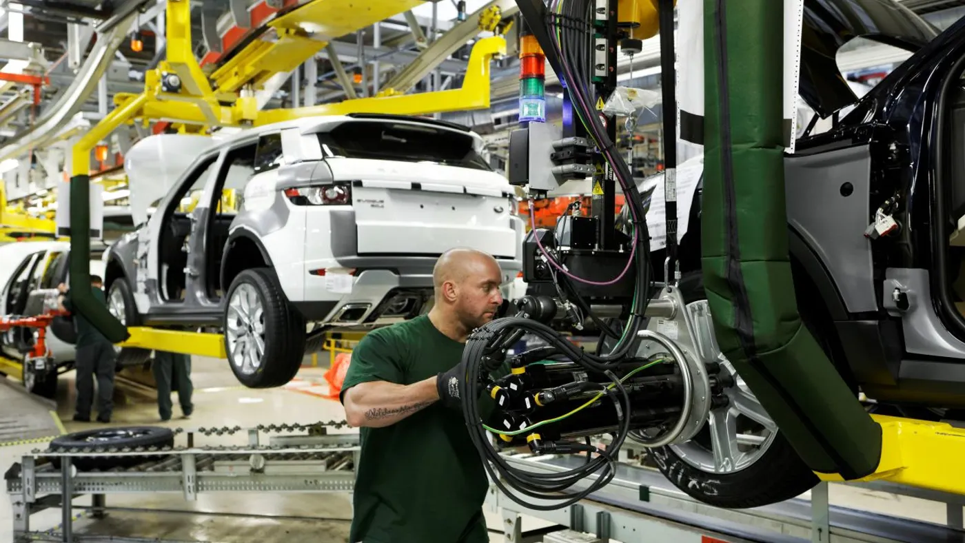 Jaguar Land Rover Assembly Line for at Halewood in the U.K.