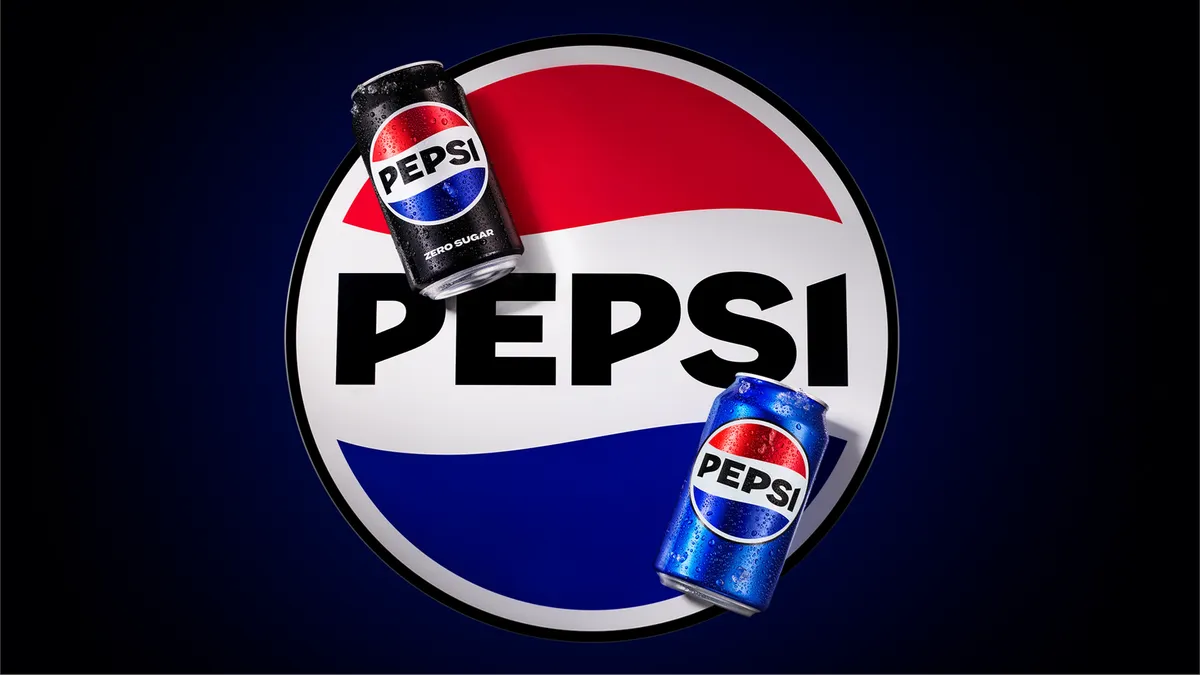 2 Pepsi cans with the retro logo