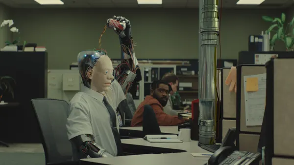 A robot office drone dumps Zevia on its head in a new national marketing campaign from the better-for-you brand.