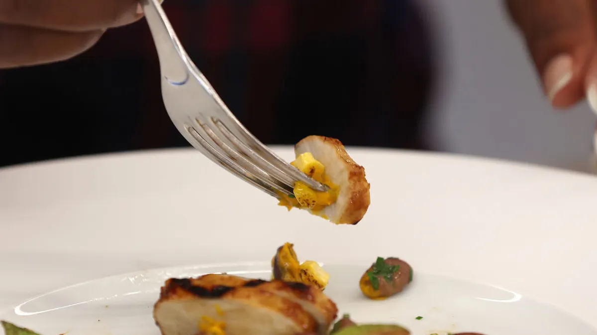 A piece of Good Meat's cultivated chicken