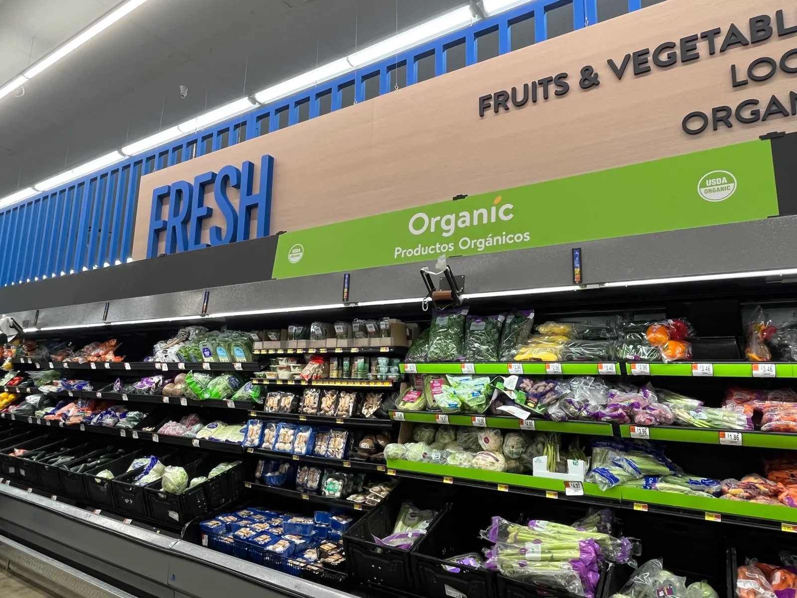 Produce at a grocery store