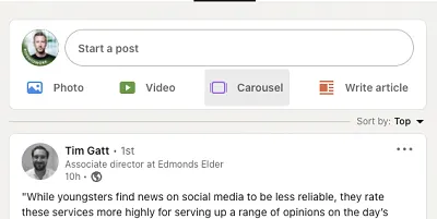 LinkedIn carousels