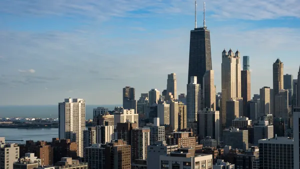 A view of the Chicago skyline.