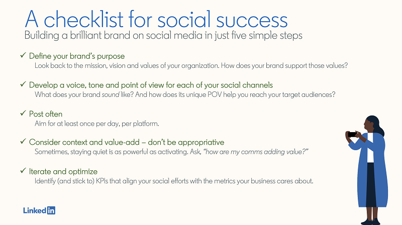 LinkedIn social media marketing checklist