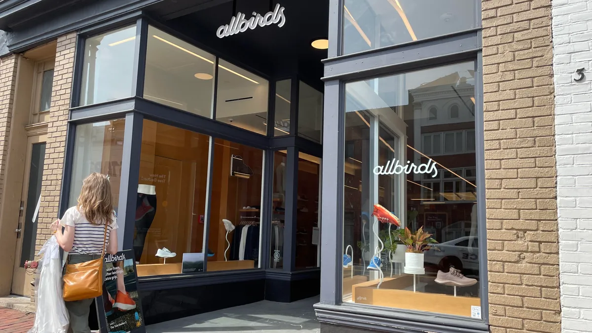 Exterior of an Allbirds store in Washington, D.C.'s Georgetown neighborhood