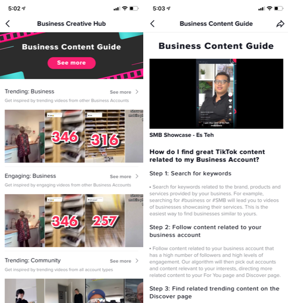 TikTok Business Creative Hub