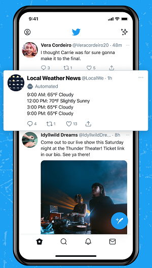 Twitter bot labels