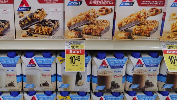 Atkins protein shakes and bars